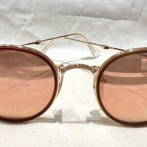 Ray-Ban Gold and Pink Sunglasses